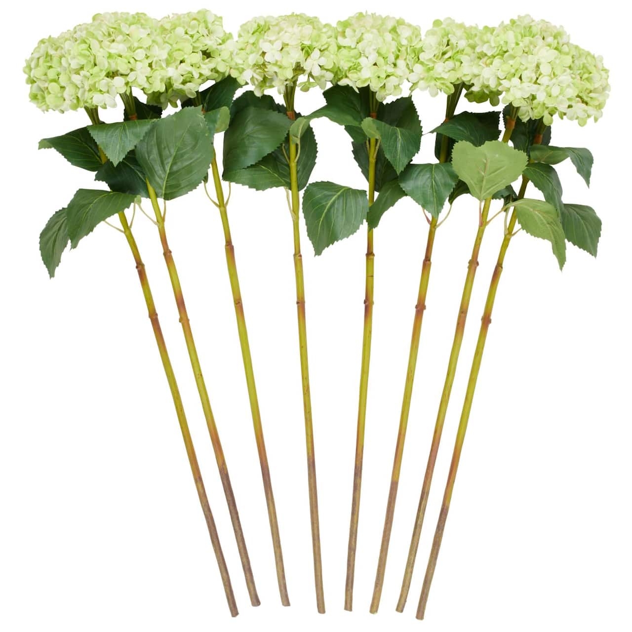 33" Green Hydrangea Artificial Flower Stem, 8ct.